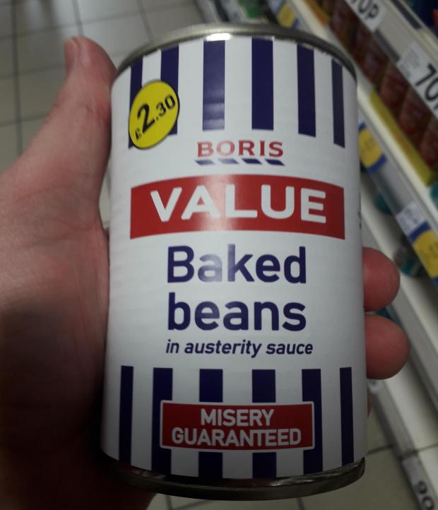 Ledbury Reporter: Boris baked beans in austerity sauce