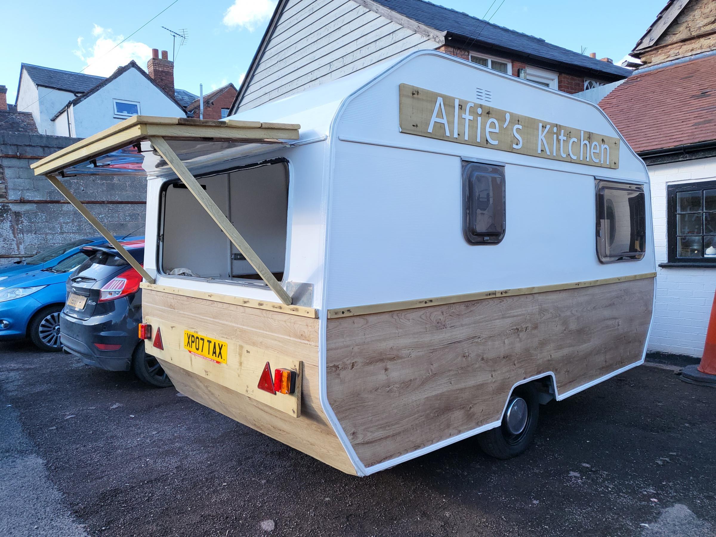 The converted caravan will be serving an array of homemade food