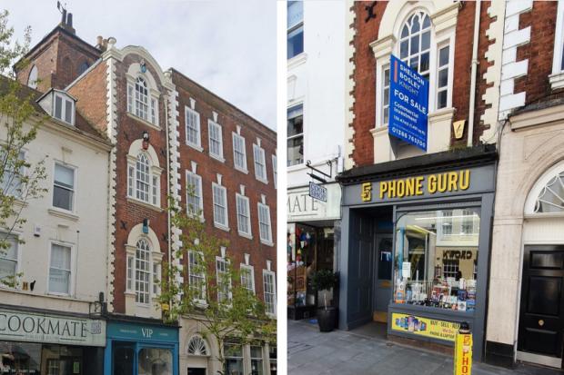 PLANS: 61 Broad Street as it previously looked (left) and nowadays (right)