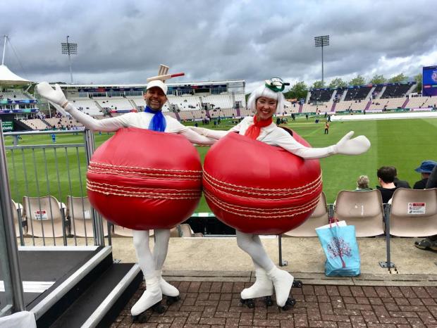 Ledbury Reporter: Rollerskating cricket balls will entertain the crowds as the baton reaches New Road in Worcester