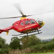 Latest updates: air ambulance lands in Herefordshire town