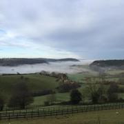The fog lurking over Hope Mansell, which is one of the most expensive areas to buy property in Herefordshire. Picture: Dale Skitt