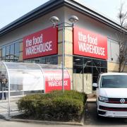 The signs are now up at the new The Food Warehouse shop in Hereford's Holmer Road. Picture: Rob Davies