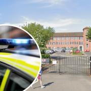 The incident took place in the car park of the Bishop of Hereford's Bluecoat School in Hereford. Picture: Google Maps