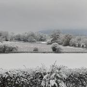 Snow in Herefordshire in December 2022