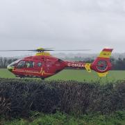 A motorcyclist has been taken to hospital with a significant injury after a crash in Herefordshire