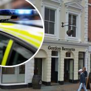 He attacked staff at Hereford's Gordon Bennetts pub. Picture: Google Maps