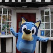 Bluey was among the characters greeting people in Ledbury