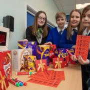 Ledbury pupils help to run the Easter bingo event