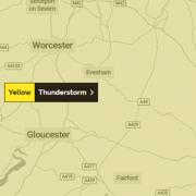 STORMS: A yellow weather warning has been issued for areas including Ledbury this morning.