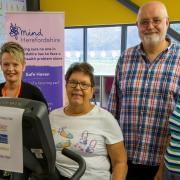 Maggie Matthews (centre) has completed her challenge to mark her 80th birthday