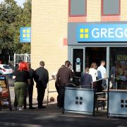 The new Greggs at Phantom House in Rotherwas drew a huge crowd on its opening day
