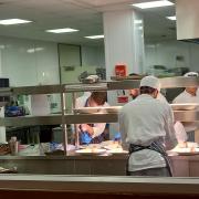 Herefordshire, Ludlow & North Shropshire students preparing food at the Cider Orchard Restaurant