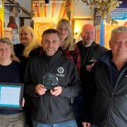 Wye Valley Brewery's senior management team with the commercial achievement award