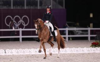 Charlotte Dujardin wins bronze in the individual dressage freestyle event in Tokyo. PA image.