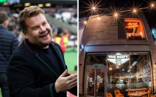 James Corden has been 'banned' from The Beefy Boys' restaurant at Old Market Shopping Centre