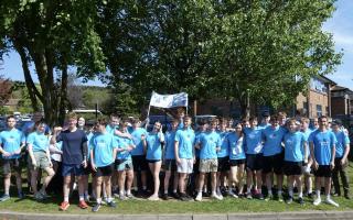 41 sixth form students from John Masefield High School in Ledbury ran 14k from Malvern back to school in aid of Alzheimers Society