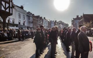 Remembrance Sunday parade in Ledbury. Credit: Harold Sparrey