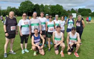 Ledbury and District Harriers at the Dymock races last weekend