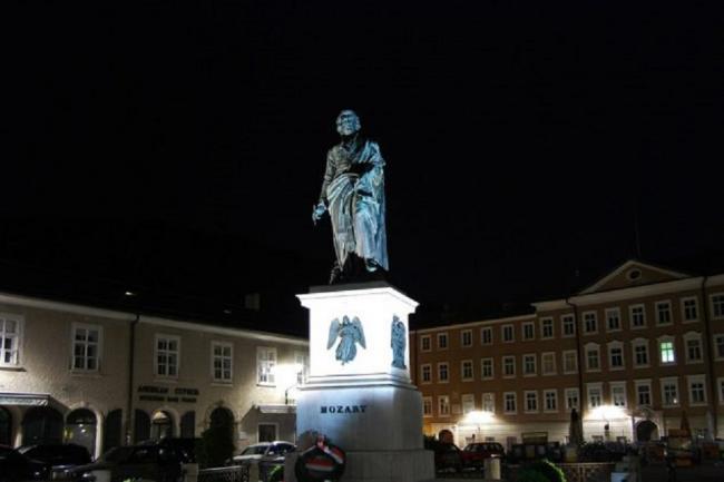 ROMANTIC. Mozart's statue in Saltzburg. The Requiem was written in Vienna, in slighly eerie circumstances.