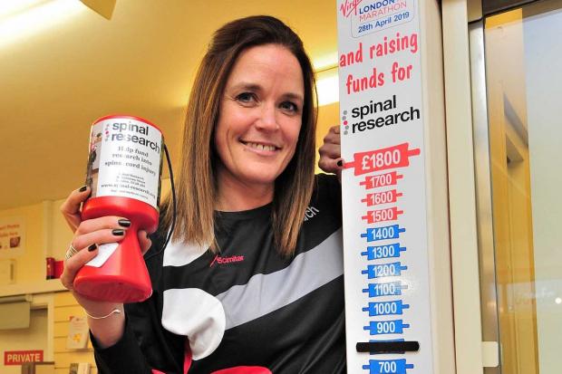 Barnards Green Post Office Sub Postmistress Jenny Cain, who is in training for this year's London Marathon. Pic Jonathan Barry 15.1.19.